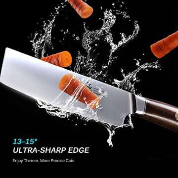 KYOKU 7 Inch Nakiri Knife - Precision Vegetable Cleaver