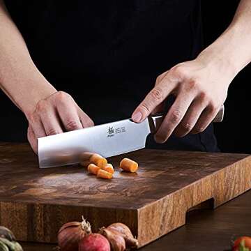 KYOKU 7 Inch Nakiri Knife - Precision Vegetable Cleaver