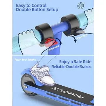 ALLMOVE 150W Kids Electric Scooter with LED Lights