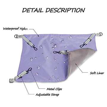 HOMEYA Small Animal Hanging Hammock for Cozy Fun