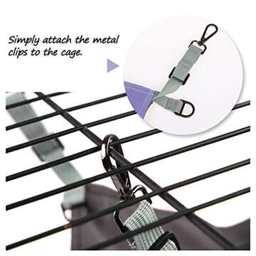 HOMEYA Small Animal Hanging Hammock for Cozy Fun