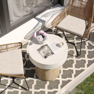Stylish SUNBURY Outdoor Concrete Coffee Table - Perfect for Patios