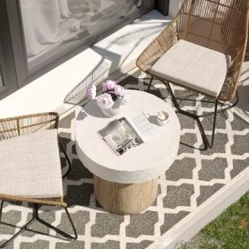 Stylish SUNBURY Outdoor Concrete Coffee Table - Perfect for Patios