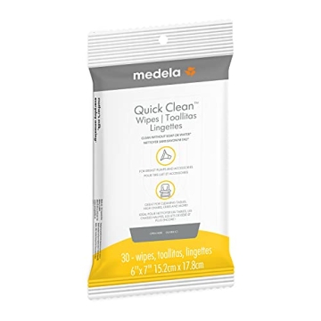 Medela Quick Clean Breast Pump Wipes - 30 Count Hygienic & Convenient
