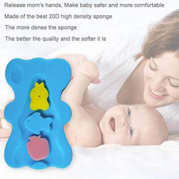 HALLO Soft Infant Bath Sponge Ideal for Newborns Comfort