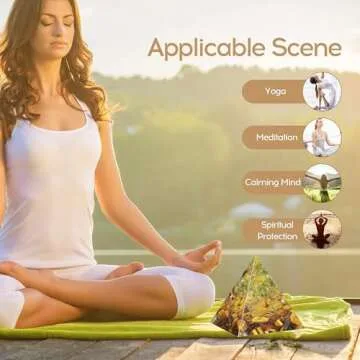 EternalOrgone Orgone Pyramid Kit for Positive Energy Amethyst&Obsidian Reiki Charged Energy Pyramid Generator for Protection Meditation Orgonite Pyramids Promotes Wealth (Yellow)