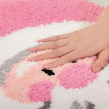 YIKUSH Santa Claus Bathroom Rug - Soft, Absorbent, Festive