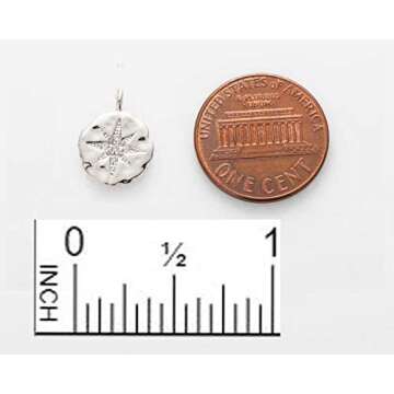 Sweet 16 Gift for Girls • Diamond Starburst Pendant • Happy 16th Birthday • Silver • Sixteen Years Old • For Daughter Niece Goddaughter • Dainty Necklace • Milestone Celebration Jewelry