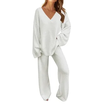 MEROKEETY Women's Cozy Winter Pajama Set - Soft Fleece Lounge Wear