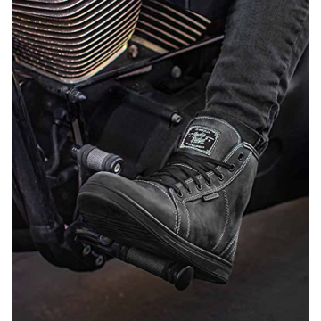 Indie Ridge Black Motorcycle Boots - Waterproof Safety Style