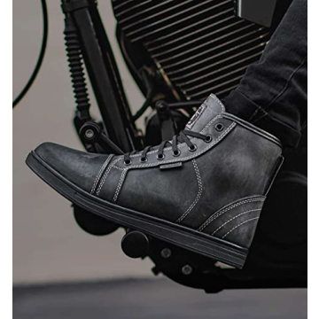 Indie Ridge Black Motorcycle Boots - Waterproof Safety Style