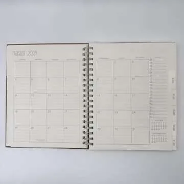 Rae Dunn PLANNER 2025 Planner - 17 MONTHS - Aug 2024 to Dec 2025 - Kraft Hard Cover - 10 X 8 in