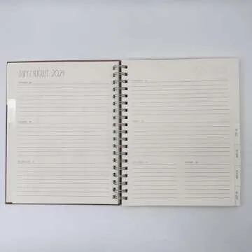 Rae Dunn PLANNER 2025 Planner - 17 MONTHS - Aug 2024 to Dec 2025 - Kraft Hard Cover - 10 X 8 in