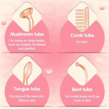 TUMAKOU Portable High Frequency Facial Machine - Orange High Frequency Face Skin Wand Device