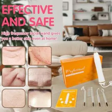 TUMAKOU Portable High Frequency Facial Machine - Orange High Frequency Face Skin Wand Device