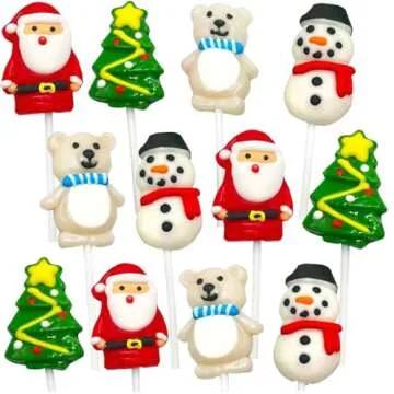 Christmas Lollipops for Festive Celebrations - 24 Pack