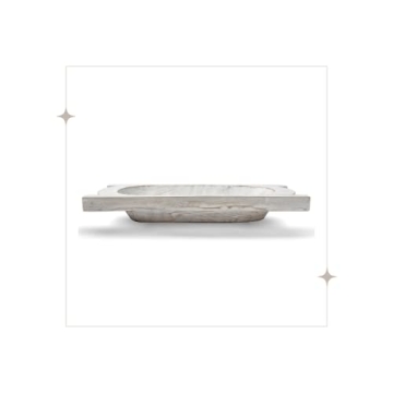 Jollifiers Large Wooden Dough Bowl - 19" Centerpiece Bowl for Home Decor or Farmhouse Table Decor - Rustic Decorative Bread Bowl for Wood Decor