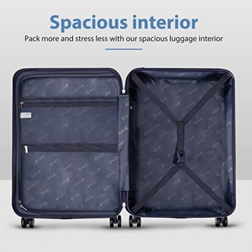 Stylish Coolife Expandable Luggage Set: Durable & Chic