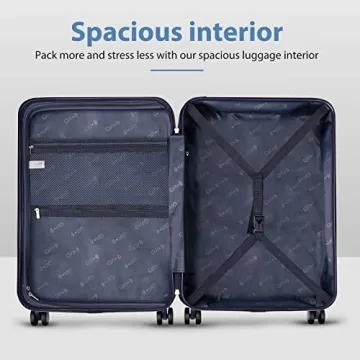 Stylish Coolife Expandable Luggage Set: Durable & Chic