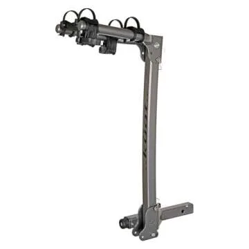 KUAT Beta 2" Hitch-Mounted Bike Rack | Hanging-Style Durable Lightweight Aluminum Powder Coated Folding Tilting-Down Gray Bicycle Car Truck Transportation Hauling Rack | 2 Bike Capacity