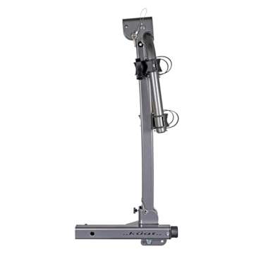 KUAT Beta 2" Hitch-Mounted Bike Rack | Hanging-Style Durable Lightweight Aluminum Powder Coated Folding Tilting-Down Gray Bicycle Car Truck Transportation Hauling Rack | 2 Bike Capacity