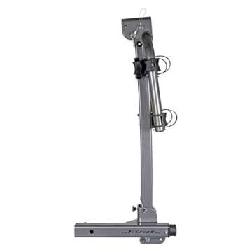 KUAT Beta 2" Hitch-Mounted Bike Rack | Hanging-Style Durable Lightweight Aluminum Powder Coated Folding Tilting-Down Gray Bicycle Car Truck Transportation Hauling Rack | 2 Bike Capacity