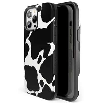 Casely iPhone 13 Pro Max Case | Compatible with MagSafe | Current Mood | Cow Print Case