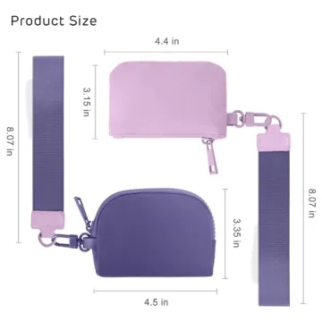 Viverte Mini Zip Around Wristlet Wallet for Women