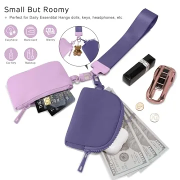 Viverte Mini Zip Around Wristlet Wallet for Women