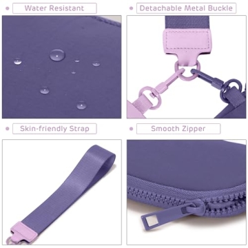 Viverte Mini Zip Around Wristlet Wallet for Women