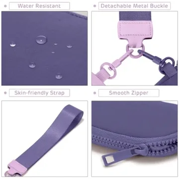 Viverte Mini Zip Around Wristlet Wallet for Women