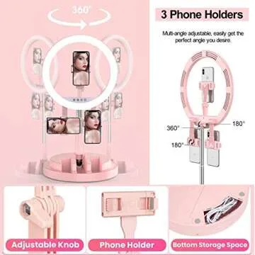 Portable 11’’ Selfie Ring Light for Streaming & Makeup