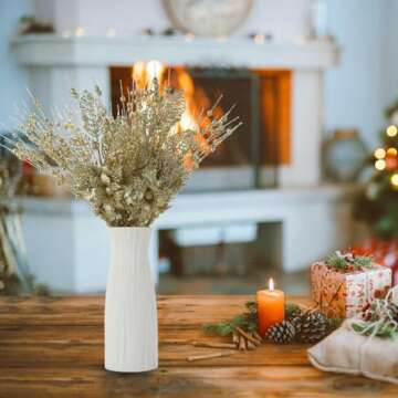 ROSELEAF 28 Pack Artificial Glitter Berry Stem Ornaments, Gold Christmas Ornaments Flower Branches Picks for Xmas Tree Decoration Gift Decor Small Vase Home Holiday Wedding Party Decor