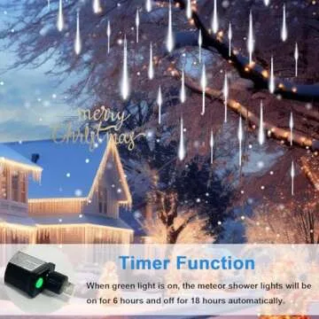 Aluan Meteor Shower Christmas Lights for Outdoor Decor
