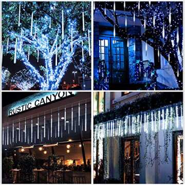Aluan Meteor Shower Christmas Lights for Outdoor Decor