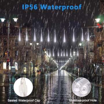 Aluan Meteor Shower Christmas Lights for Outdoor Decor