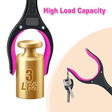 Grabber Reacher Tool,32 Inch Foldable Reacher Grabber Pickup Tool with Strong Grip Magnetic,360°Rotating Anti-Slip Jaw,Trash Claw Grabber Tool,Grabbers for Seniors for Outdoor & Indoor (Purple)