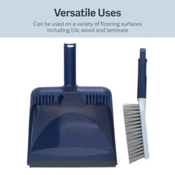 Casabella Angled Dustpan and Brush Set for Easy Cleanups