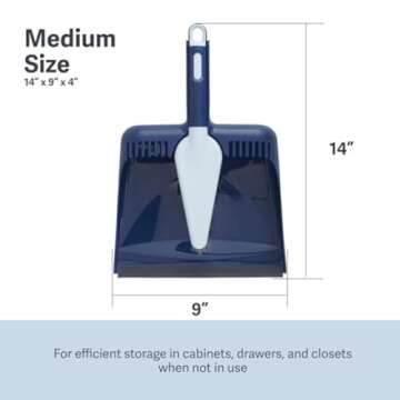 Casabella Angled Dustpan and Brush Set for Easy Cleanups