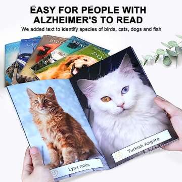Neoflavie 6 Pack Picture Book Set for Seniors with Dementia, Activities for Elderly Seniors, Provide Products for Alzheimer's Patients and Adults, Brain Exercise, Increased Communication