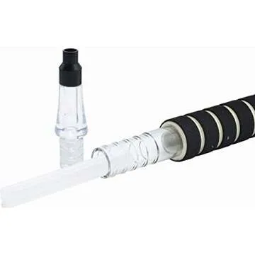 Hookah Hose Shisha Hose Washable Plush Hookah Pipe 6ft with Mini Ice Bag Detachable Mouth Tip Smoke Hose Hookah Shisha Pipe for Hookah Accessories (Black)