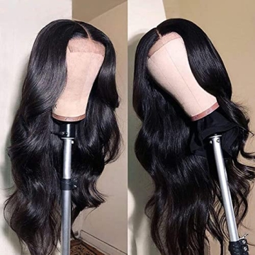 Siji Mei Body Wave Lace Front Wig 16 Inch Natural Black