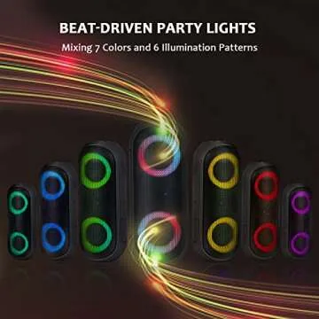 NOTABRICK Bluetooth Speakers with RGB Lights & 30W Sound