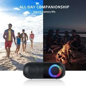 NOTABRICK Bluetooth Speakers with RGB Lights & 30W Sound
