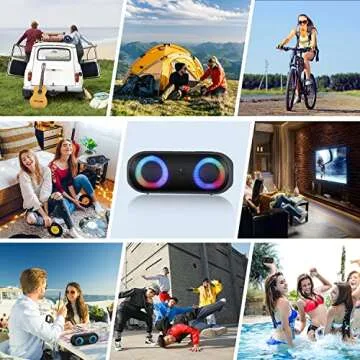 NOTABRICK Bluetooth Speakers with RGB Lights & 30W Sound