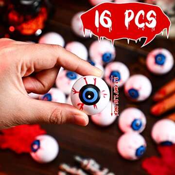 Zubebe Halloween Eyeballs - 16 Pack of Creepy Decorations