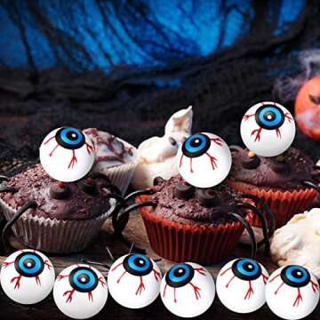 Zubebe 16 Halloween Eyeballs for Parties and Decorations