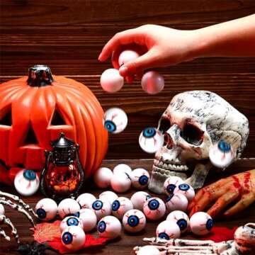 Zubebe 16 Halloween Eyeballs for Parties and Decorations
