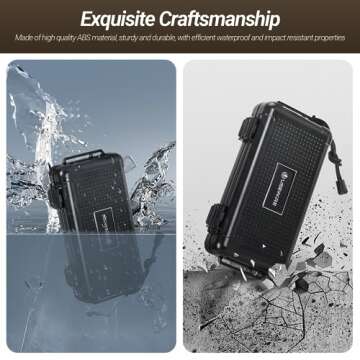 USEWIRE Cigar Travel Humidor and Cigar Lighter Set, Portable Travel Cigar Case with Humidifier, Hygrometer, Cigar Lighter, Cigar Cutter, Travel Humidor Holds 4-5 Cigars, Cigar Gift Set (Black)