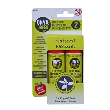 Onyx+ Green Glue Sticks | Non-Toxic, Plant-Based, Eco-Friendly Pack of 2